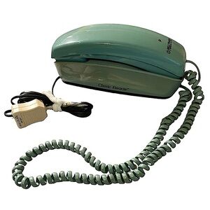 Vintage Green Y2K Pulse or Tone Bell Slimline Desk or Wall Phone
